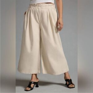 Anthropologie Pilcro Wide Leg Crop Pull On Pants Size Large